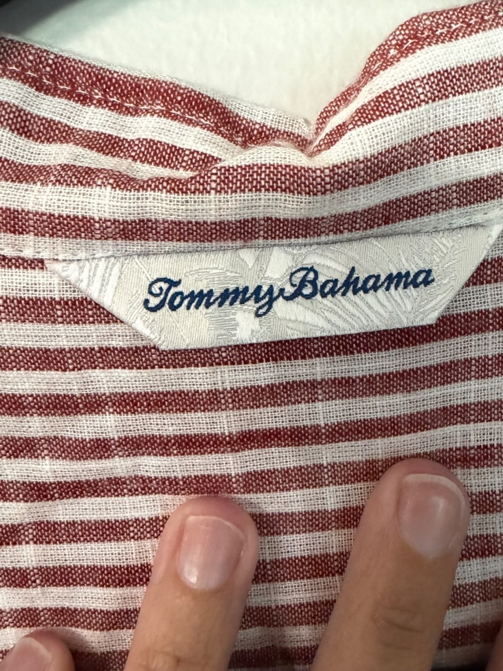 Tommy Bahama Women’s Shoreline Boyfriend Striped Shirt Swim Cover-Up GUC - Picture 5 of 6